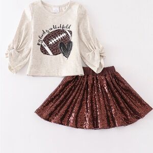 Football Top and Sequin Skirt Set